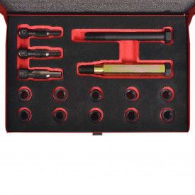 Set reparații filet bujii 15 piese M10 x 1,0 mm - Img 3