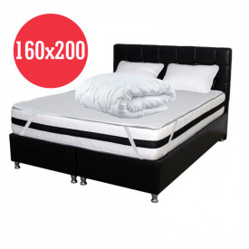 Set Saltea Memory Foam cu arcuri Azalee 160x200x25 plus 2 perne plus Husa hipoalergenica plus Pilota iarna microfibra 180x200 - Img 1