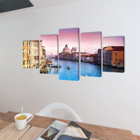 Set tablouri de perete cu imprimeu Veneția, 200 x 100 cm - Img 2