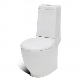 Set vas de toaletă și bideu din ceramică, alb - Img 3