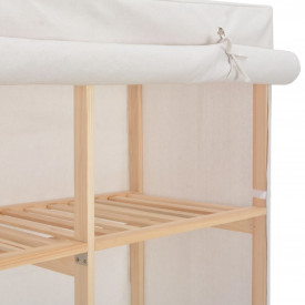 Șifonier, alb, 200 x 40 x 170 cm, material textil - Img 5