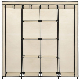 Șifonier cu 4 compartimente, crem, 175 x 45 x 170 cm - Img 5