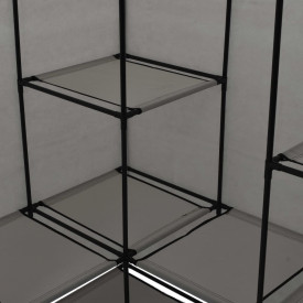 Șifonier de colț, gri, 130 x 87 x 169 cm - Img 5