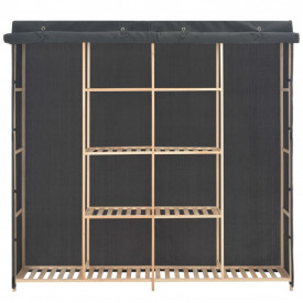 Șifonier, gri, 173 x 40 x 170 cm, material textil - Img 2