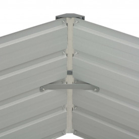 Strat înălțat de grădină antracit 129x129x45 cm oțel galvanizat - Img 5