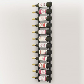 Suport sticle de vin montat pe perete, 12 sticle, negru, fier - Img 4