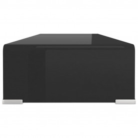Suport TV/monitor din sticlă, 80 x 30 x 13 cm, negru - Img 4