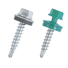 Șurub autoforant STARKFIX, cu cap hexagonal și șaibă EPDM, 4,8x35, RAL3011, 250buc - Img 2