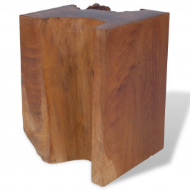 Taburet din lemn de tec solid 30 x 30 x 40 cm - Img 4
