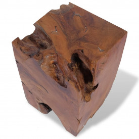 Taburet din lemn de tec solid 30 x 30 x 40 cm - Img 9