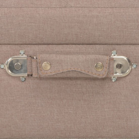 Taburete cu depozitare, 3 buc., maro, material textil - Img 8