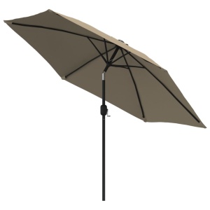 Umbrelă de soare de exterior, stâlp metalic, 300 cm, gri taupe - Img 3