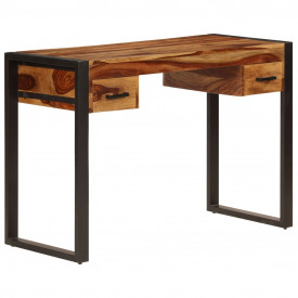 vidaXL Birou cu 2 sertare, 110 x 50 x 77 cm, lemn masiv de sheesham