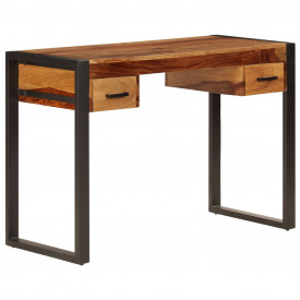 vidaXL Birou cu 2 sertare, 110 x 50 x 77 cm, lemn masiv de sheesham - Img 12