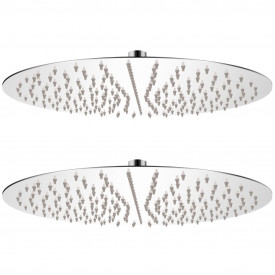 vidaXL Cap de duș tip ploaie, 2 buc., Ø 40 cm, oțel inoxidabil