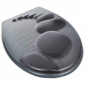 vidaXL Capace WC cu închidere standard, 2 buc., MDF, Pietre - Img 2
