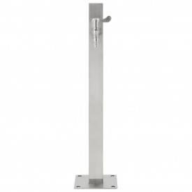 vidaXL Coloană de apă de grădină, pătrat, 65 cm, oțel inoxidabil - Img 4
