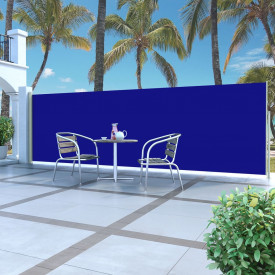 vidaXL Copertină laterală retractabilă, albastru, 160 x 500 cm