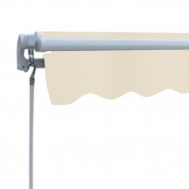 vidaXL Copertină reglabilă acționată manual, 300 cm, crem - Img 4