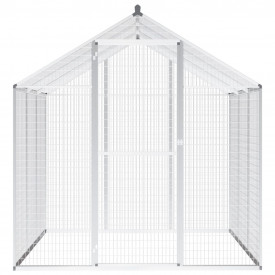 vidaXL Coteț păsări de exterior, 183 x 178 x 194 cm, aluminiu - Img 2