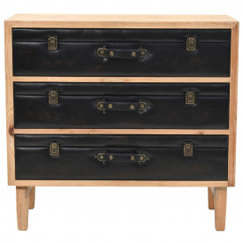 vidaXL Dulap cu sertare, lemn masiv de brad, 80 x 36 x 75 cm - Img 2