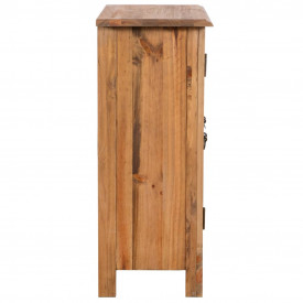 vidaXL Dulap lateral baie, Lemn masiv de pin reciclat  59x32x80 cm - Img 3