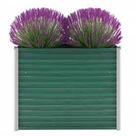 vidaXL Jardinieră de grădină, oțel galvanizat, 100 x 40 x 77 cm, verde