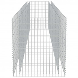 vidaXL Jardinieră gabion, oțel galvanizat, 450 x 90 x 100 cm - Img 6
