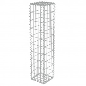 vidaXL Perete gabion cu capace, oțel galvanizat, 20x20x100 cm - Img 2