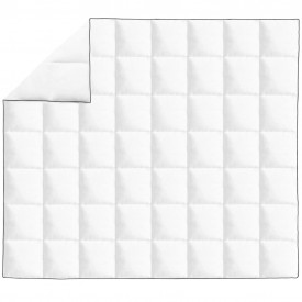 vidaXL Pilotă/Cuvertură matlasată de iarnă cu puf 240x220 cm Alb - Img 2