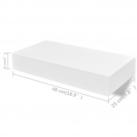vidaXL Rafturi de perete suspendate cu sertare, 2 buc., alb, 48 cm - Img 6