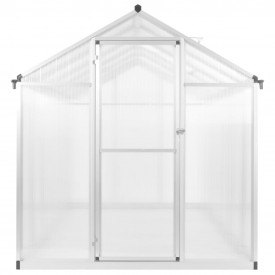 vidaXL Seră, 421 x 190 x 195 cm, aluminiu, 15,6 m³ - Img 2