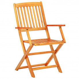 vidaXL Set mobilier de exterior, 5 piese, lemn masiv de acacia - Img 3