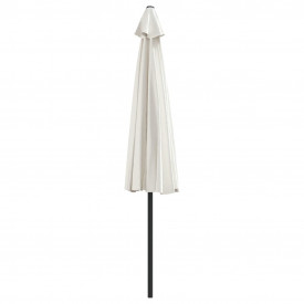 vidaXL Umbrelă de soare, semicerc, tijă aluminiu, nisipiu, 300x150 cm - Img 5