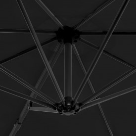 vidaXL Umbrelă suspendată cu stâlp din aluminiu, antracit, 300 cm - Img 5