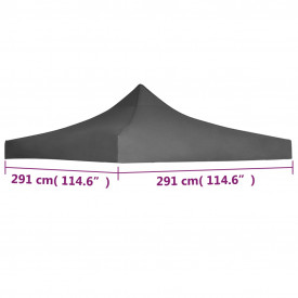Acoperiș cort de petrecere, antracit, 3 x 3 m - Img 4