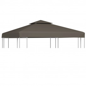 Acoperiș pavilion, 2 niveluri, 310 g/m², 3 x 3 m, gri taupe