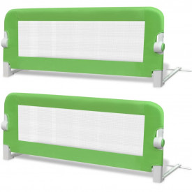 Balustradă de pat protecție copii, 2 buc., verde, 102 x 42 cm - Img 2