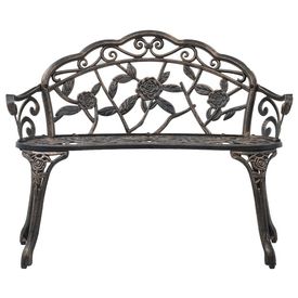 Bancă bistro, bronz, 100 cm, aluminiu turnat