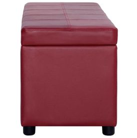 Bancă, compartiment de depozitare, grena 116 cm piele ecologică - Img 3