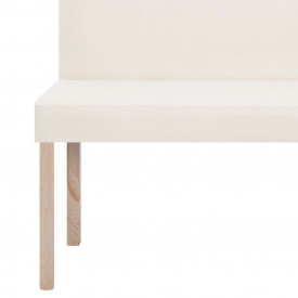 Bancă, crem, 139,5 cm, piele ecologică - Img 6