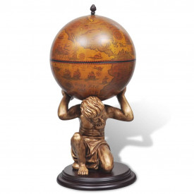 Bar tip glob, suport sticle de vin cu aspect Atlas 42x42x85 cm - Img 3