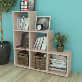 Bibliotecă/etajeră în trepte, 107 cm, Stejar
