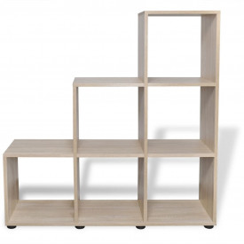 Bibliotecă/etajeră în trepte, 107 cm, Stejar - Img 3