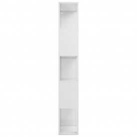 Bibliotecă/Separator cameră, alb lucios, 45x24x159cm, PAL - Img 6
