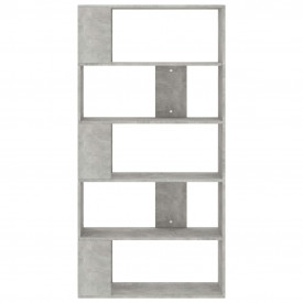 Bibliotecă/Separator cameră, gri beton, 80 x 24 x 159 cm, PAL - Img 5