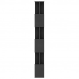 Bibliotecă/Separator cameră, negru, 80 x 24 x 192 cm, PAL - Img 6