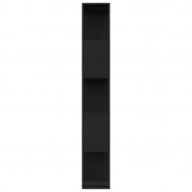 Bibliotecă/Separator cameră, negru, 80x24x159 cm, PAL - Img 6