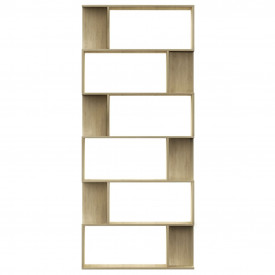 Bibliotecă/Separator cameră, stejar Sonoma, 80x24x192 cm, PAL - Img 5