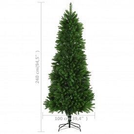 Brad de Crăciun artificial, ace cu aspect natural, 240cm, verde - Img 7